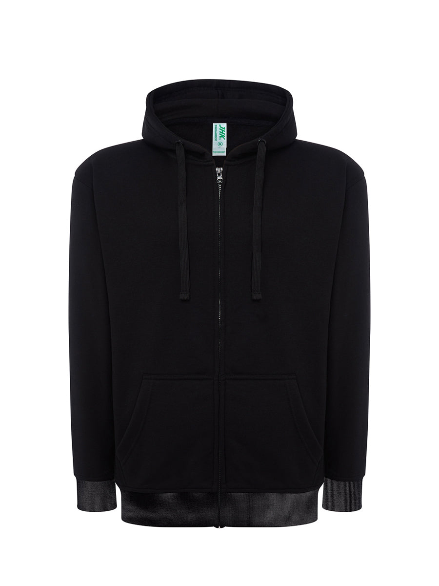 FELPA UNISEX CAPPUCCIO E ZIP PREMIUM